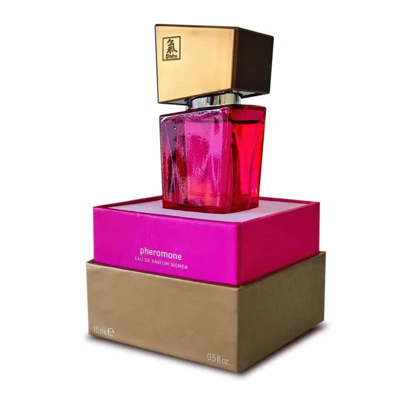 Shiatsu Pheromone Fragrance Woman Pink 15ml Shiatsu Discreet Intimate Essentials.