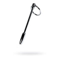 Silver metal urethral plug with rings, features a bullet tip and includes a removable ring for added versatility.