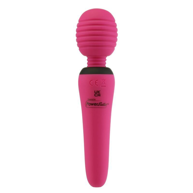 PalmPower Groove Mini Wand Fuchsia - portable pink palm-sized wand for scintillating sensations and vibrant vibrations.