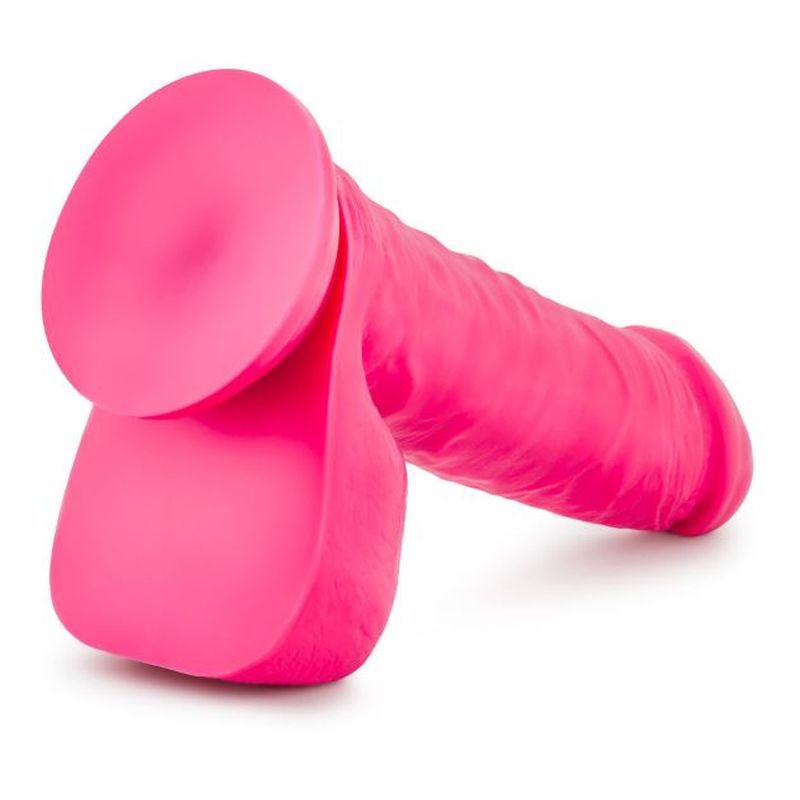 Ruse Big Poppa hot pink dildo with strong suction base and realistic shape for enhanced pleasure.