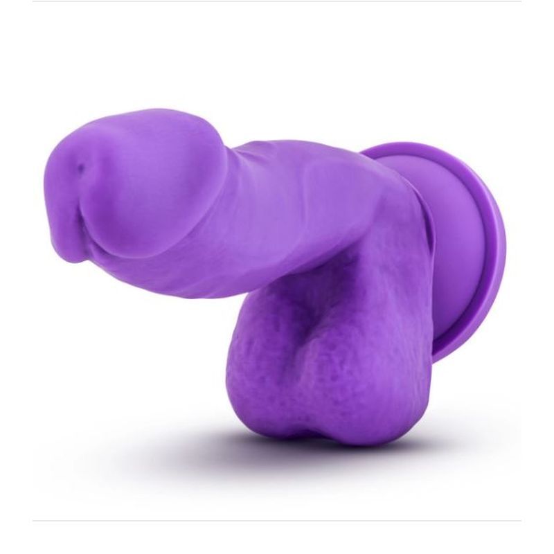 Ruse Juicy dildo in vibrant purple color with a suction cup base for versatile use.