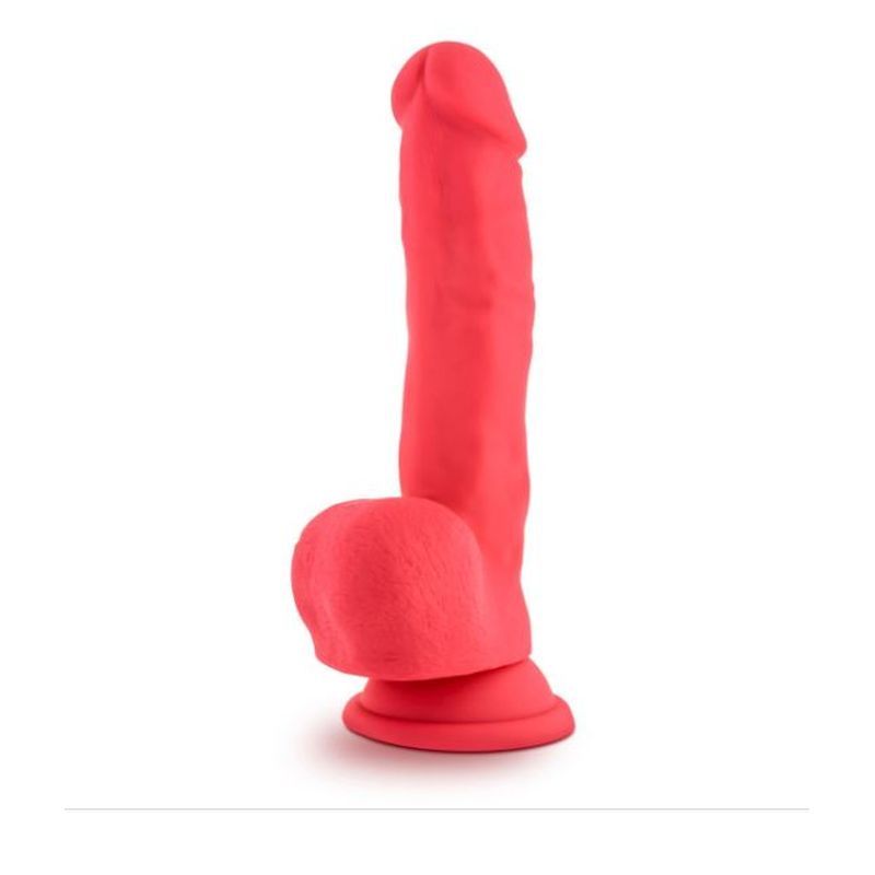 Ruse Shimmy Cherise Dong, a realistic dildo with suction cup, bright red color, 6 inches insertable length.