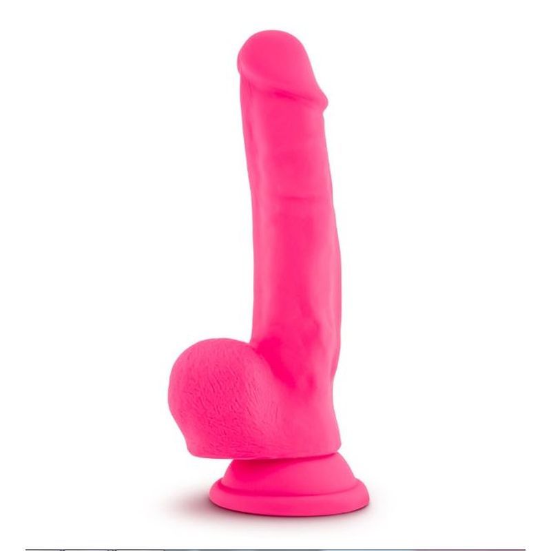 Ruse Shimmy hot pink dildo with a strong suction cup base, designed for pleasure and G spot stimulation.