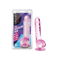 Naturally Yours 8 inch crystal dildo in packaging, featuring a lifelike design and suction cup base for versatility.