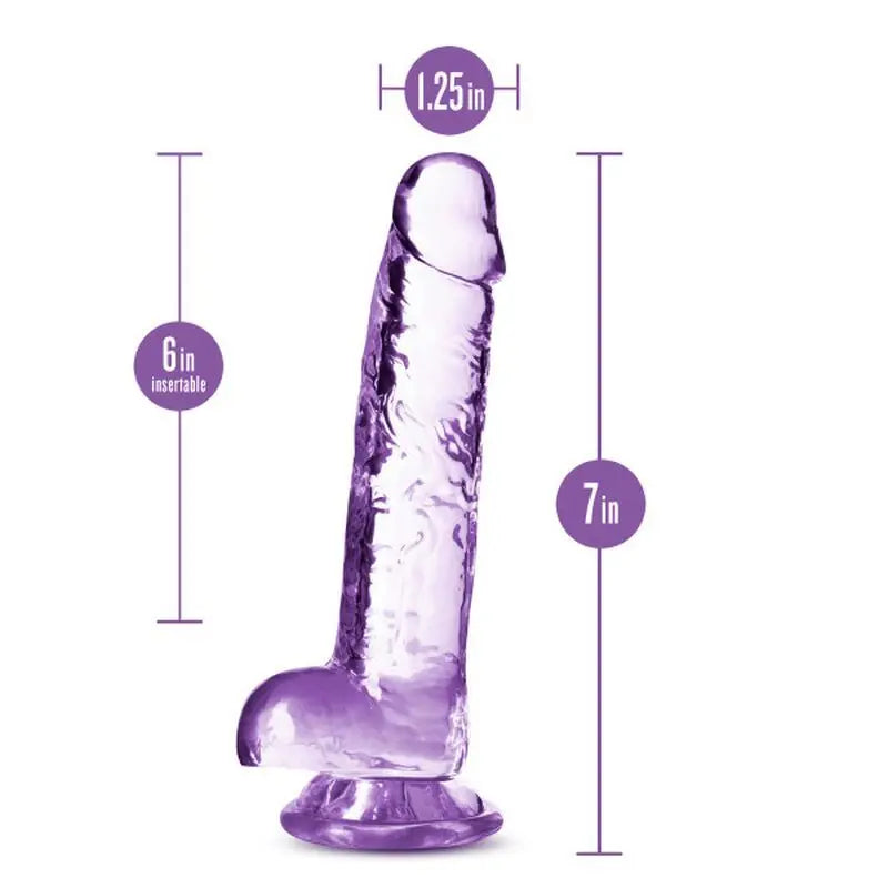 Naturally Yours 7" Crystaline Dildo Amethyst Naturally Yours Discreet Intimate Essentials.