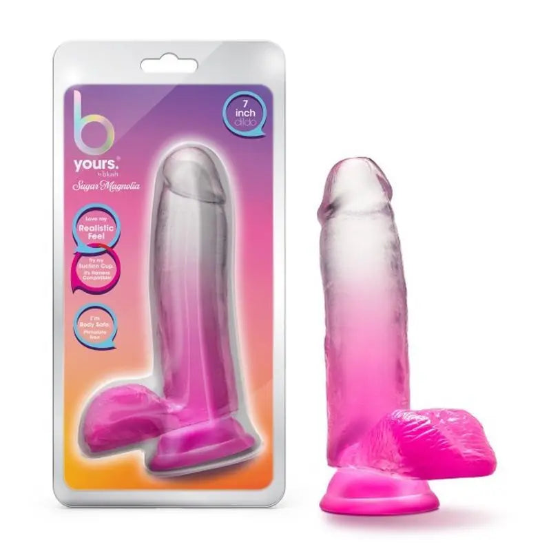 B Yours Sugar Magnolia 7in Dildo Fuchsia B Yours Discreet Intimate Essentials.