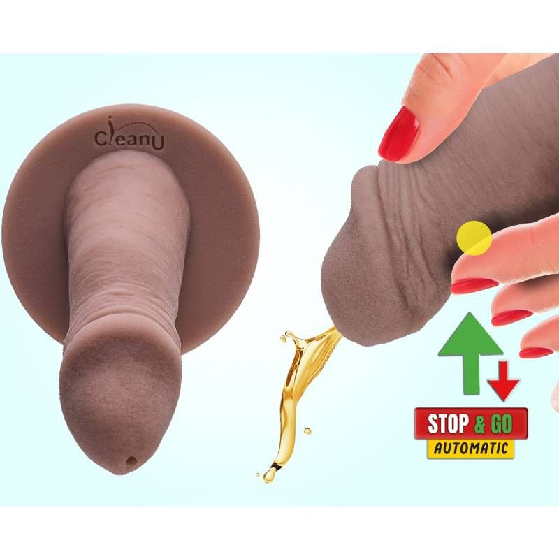 Screeny Weeny 6.0 Cut Nordic White, a fake penis for synthetic urine with one-handed operation.