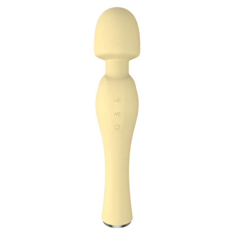 Blossom Wand Massager Yellow, premium silicone wand massager with multiple vibration modes and waterproof design.