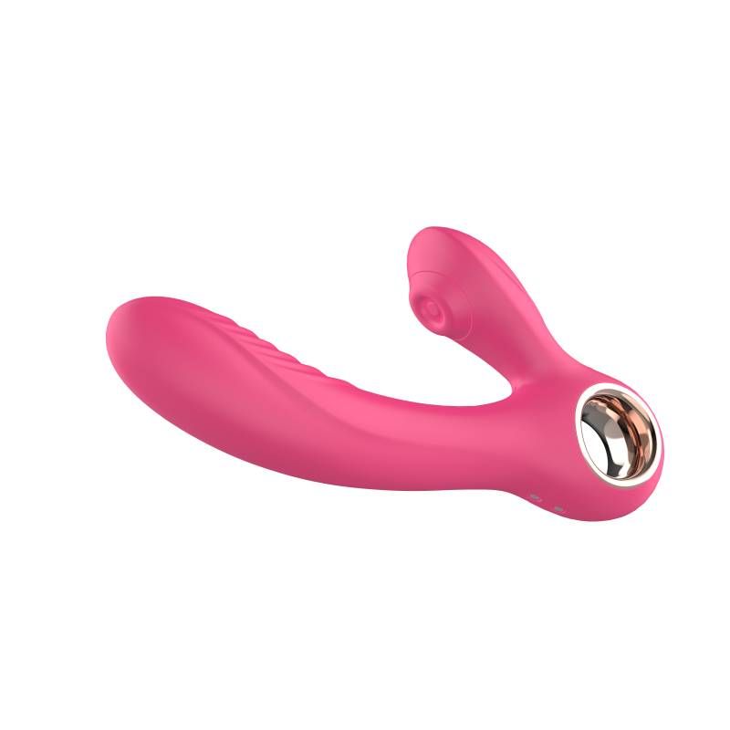 Shibari Beso warming G-spot vibrator in pink color, designed for dual stimulation with ergonomic grip.
