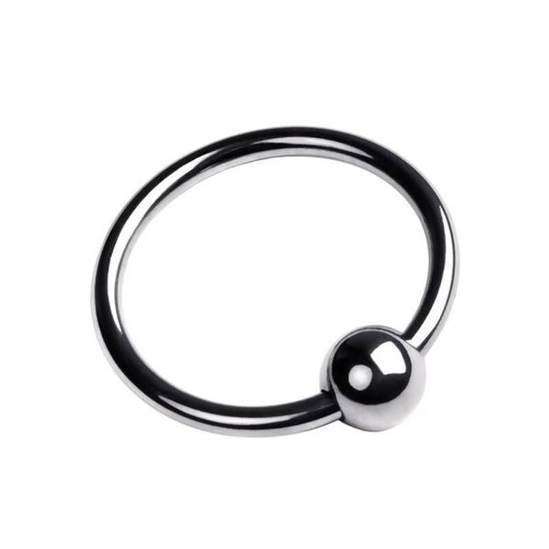 Metal penis head ring 25mm with a smooth ball design for enhanced arousal and stimulation.