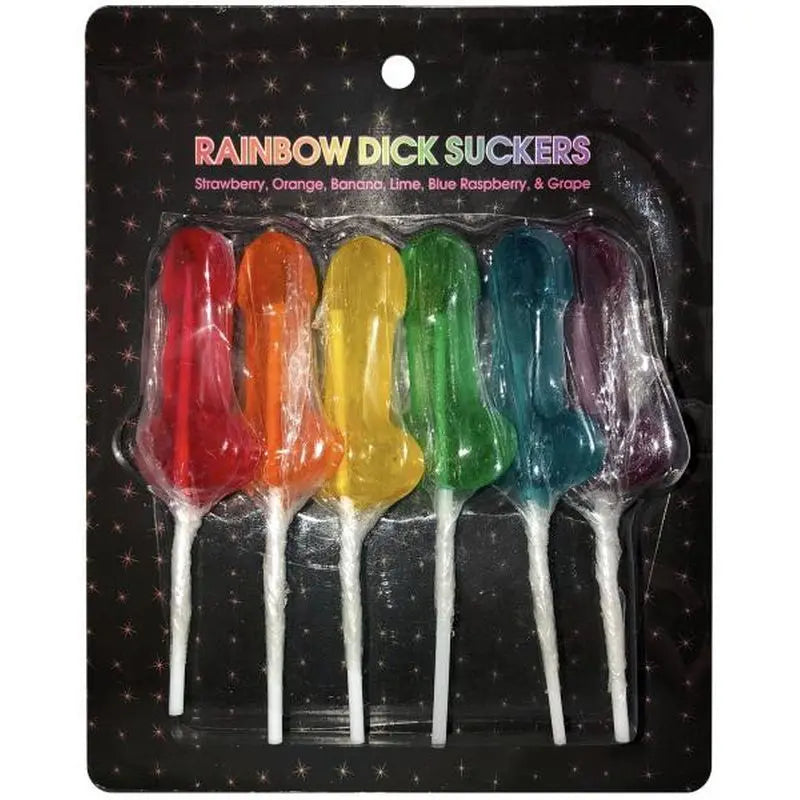 Rainbow Dick Suckers 6 Pc Kheper Games Discreet Intimate Essentials.