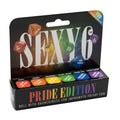 Pride Edition sexy dice game packaging showcasing colorful dice and playful scenarios.