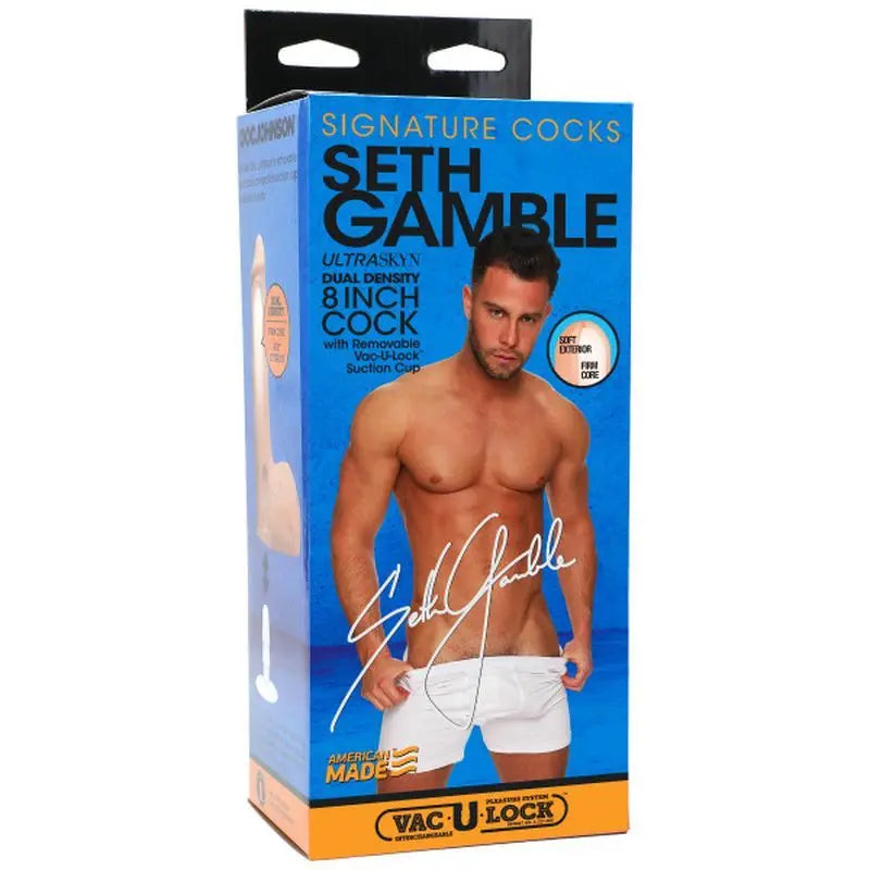 Seth Gamble Ultraskyn Cock Vanilla 8in Signature Cocks Discreet Intimate Essentials.