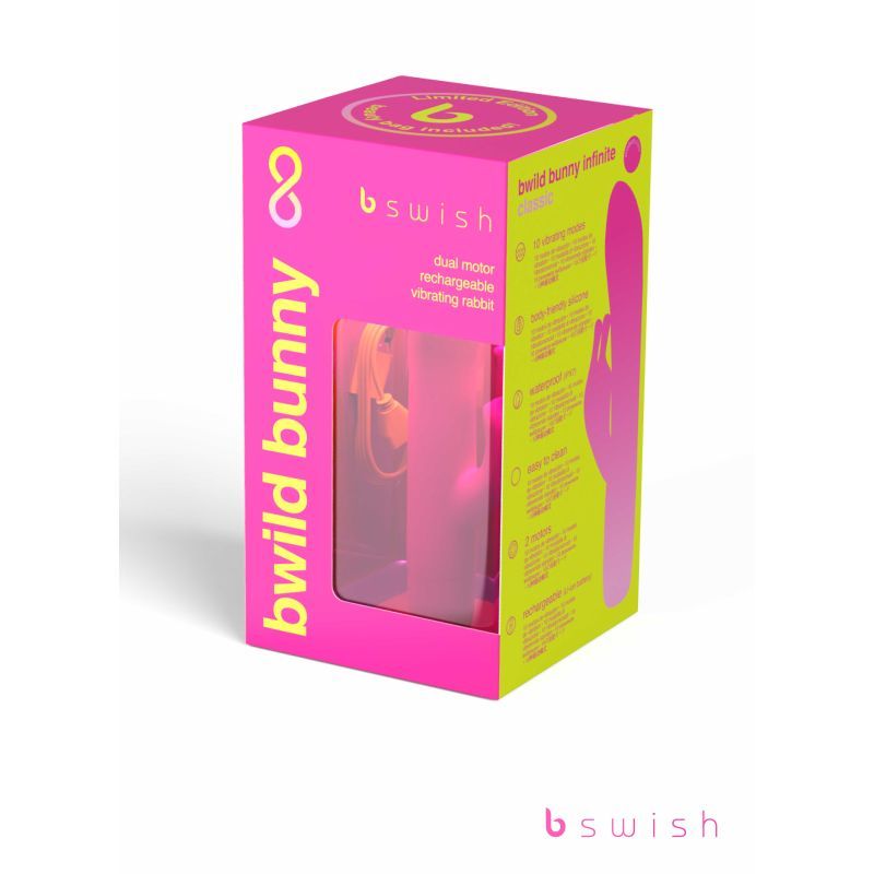 Bwild Bunny Classic Infinite Limited Edition Sunset Pink, a dual motor rabbit vibrator, limited edition rabbit vibrator.