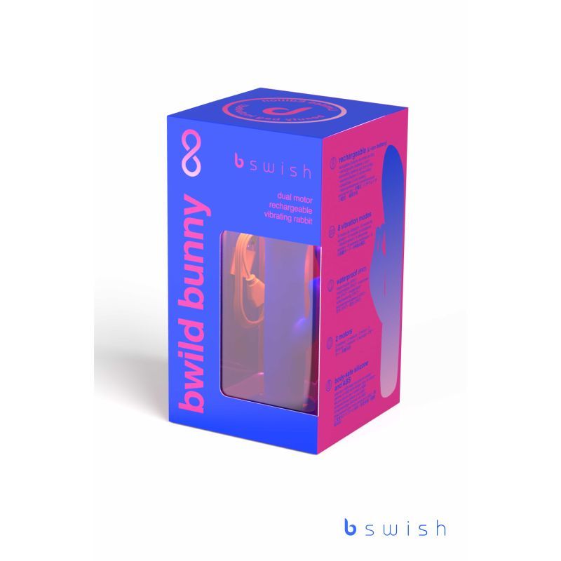 Bwild Bunny Classic Infinite limited edition packaging for rechargeable rabbit vibrator in Pacific Blue.