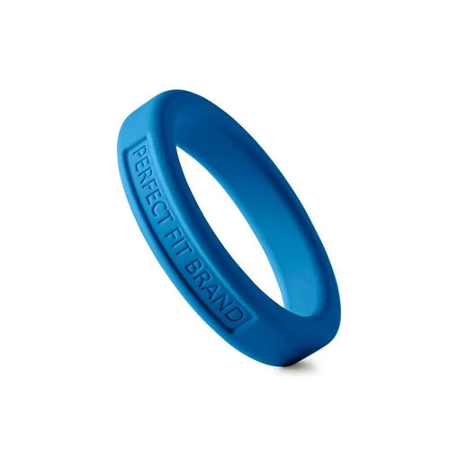 Classic Silicone Medium Stretch Penis Ring 44mm Blue PerfectFit Discreet Intimate Essentials.