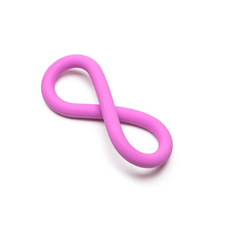 Silicone cock ring 229mm in pink color, designed for gentle or aggressive restriction with flexible wrap options.