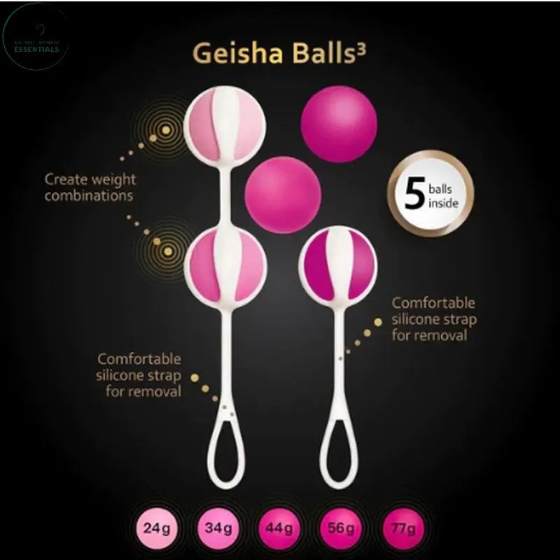 Affordable quality Geisha Balls 3 Sugar Pink  from Gvibe by Discreet Intimate Essentials with Discreet Delivery 