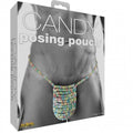 Candy posing pouch packaging with colorful candy design for fun and playful men's wear.