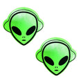 Neon Green Blacklight Alien Pasties for raves, parties, and poolside fun, essential intimate essentials for her.