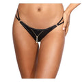 Stretch Wetlook Zip G-String Black Axami Lingerie Discreet Intimate Essentials.
