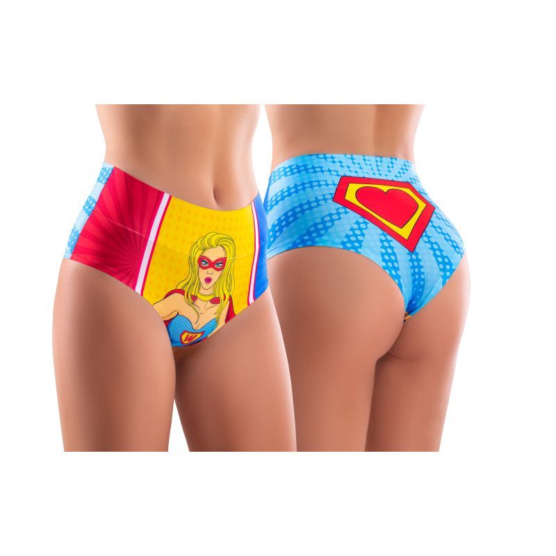 Comics Wonder Girl Hi-Briefs showcasing vibrant designs, ideal for comfortable lingerie hi-briefs experience.