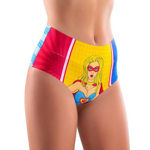 Comics Wonder Girl Hi-Briefs Mememe Lingerie Discreet Intimate Essentials.