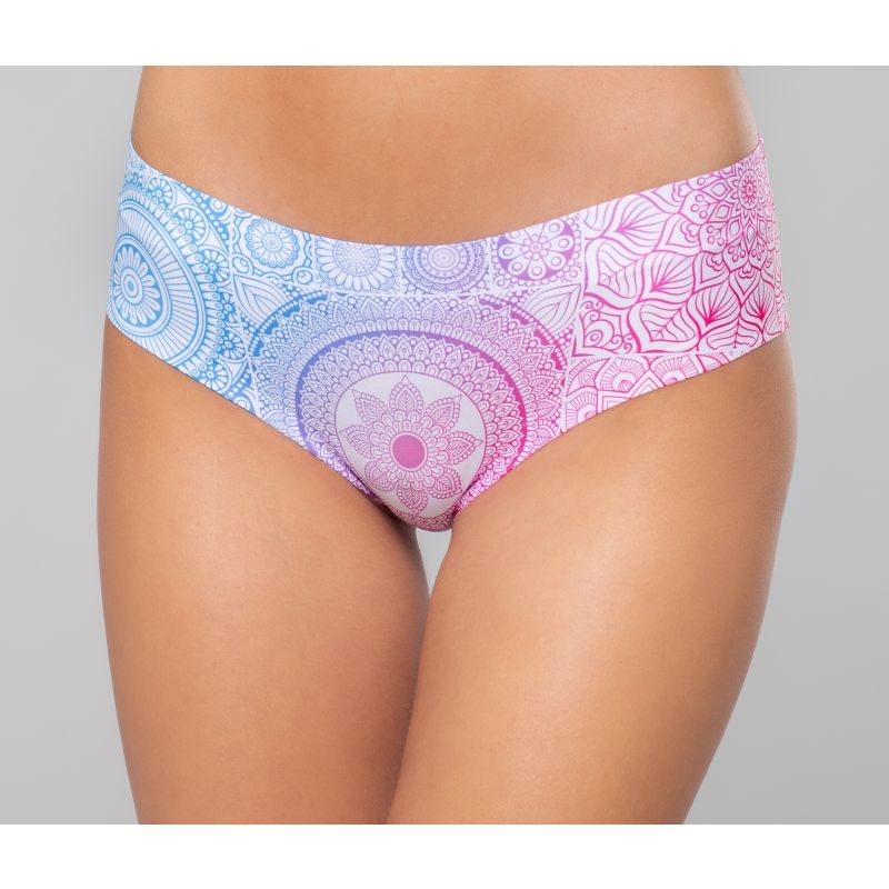 Mandala Emotional Thong design showcasing a comfortable emotional thong with vibrant patterns and soft edges.