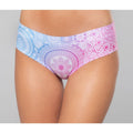 Comfortable mandala thong with colorful mandala design for a unique lingerie experience.