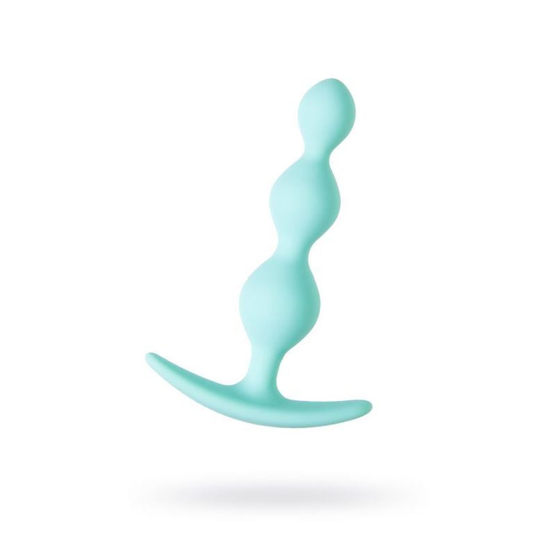 ToDo Triple Anal Plug in teal silicone, suitable for beginners and experienced users, featuring a pointed tip for comfort. triple anal plug for beginners.