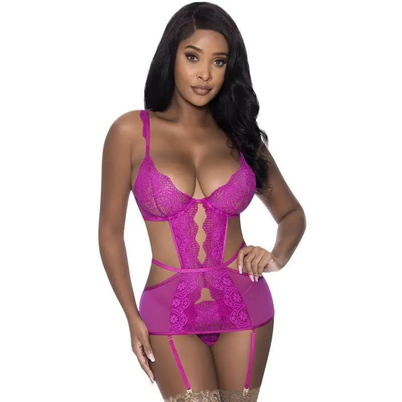 Cutout Dress and G-String Set Exposed Lingerie Discreet Intimate Essentials.
