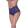 Split Crotch Boy Short Blueberry in lace design, showcasing the stylish split crotch feature and vibrant blue color.