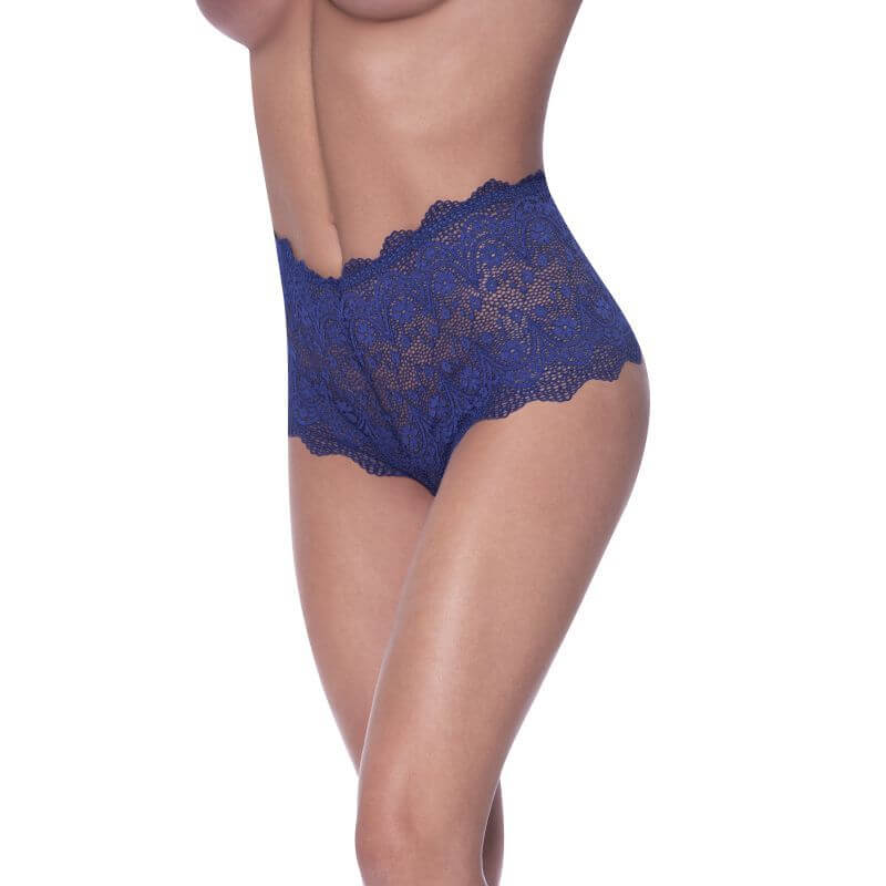 Split Crotch Boy Short Blueberry in lace, featuring a stylish split crotch design for comfort and allure.