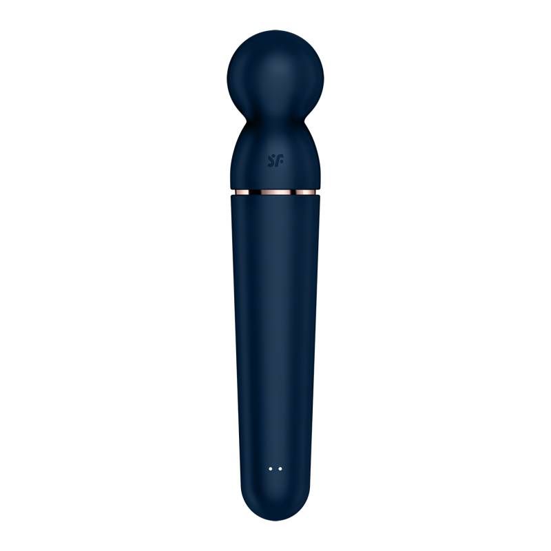 Satisfyer Planet Wand-er vibrator in elegant navy blue design with rounded tip for full-body massage.
