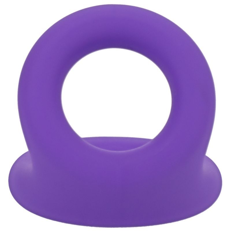 Uplift silicone cock ring in lilac color, featuring a soft, stretchable design for enhanced support and comfort.