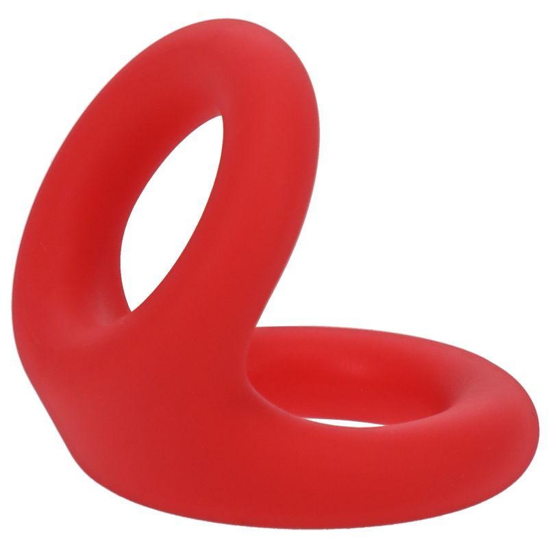 Uplift Silicone Cock Ring Crimson made of soft, stretchable silicone for larger, harder erections.