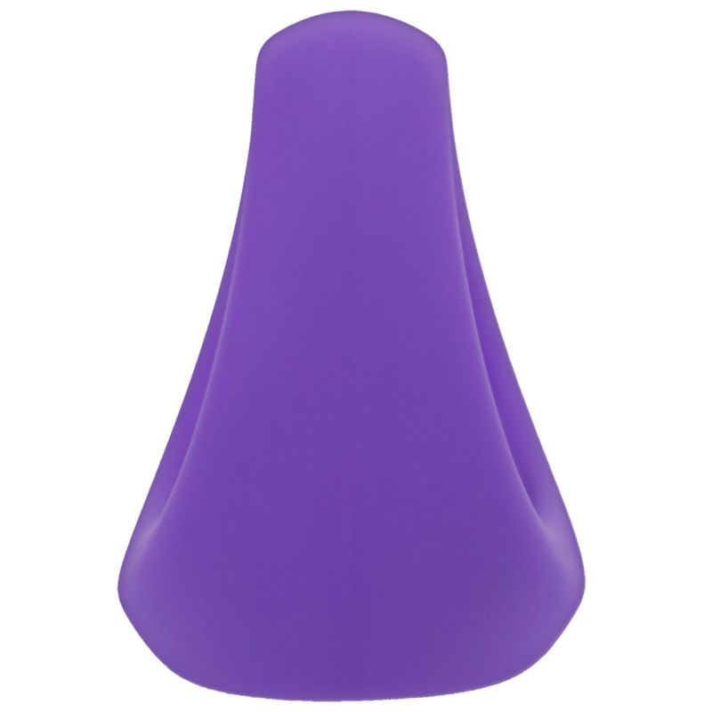 Stirrup silicone cock ring in lilac color, designed for enhanced erections and comfort.