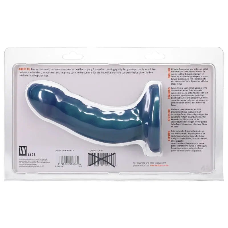 Curve Dildo Malachite Tantus Discreet Intimate Essentials.