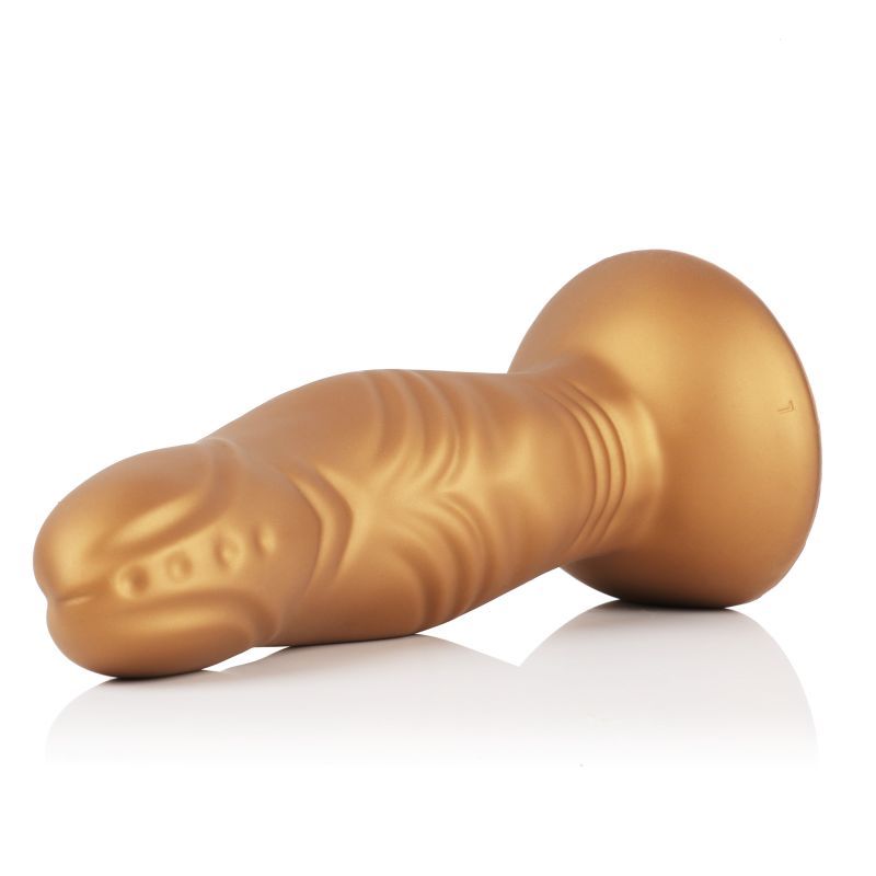 Small liquid silicone dildo with strong suction base, luxuriously soft and designed for comfort and pleasure.