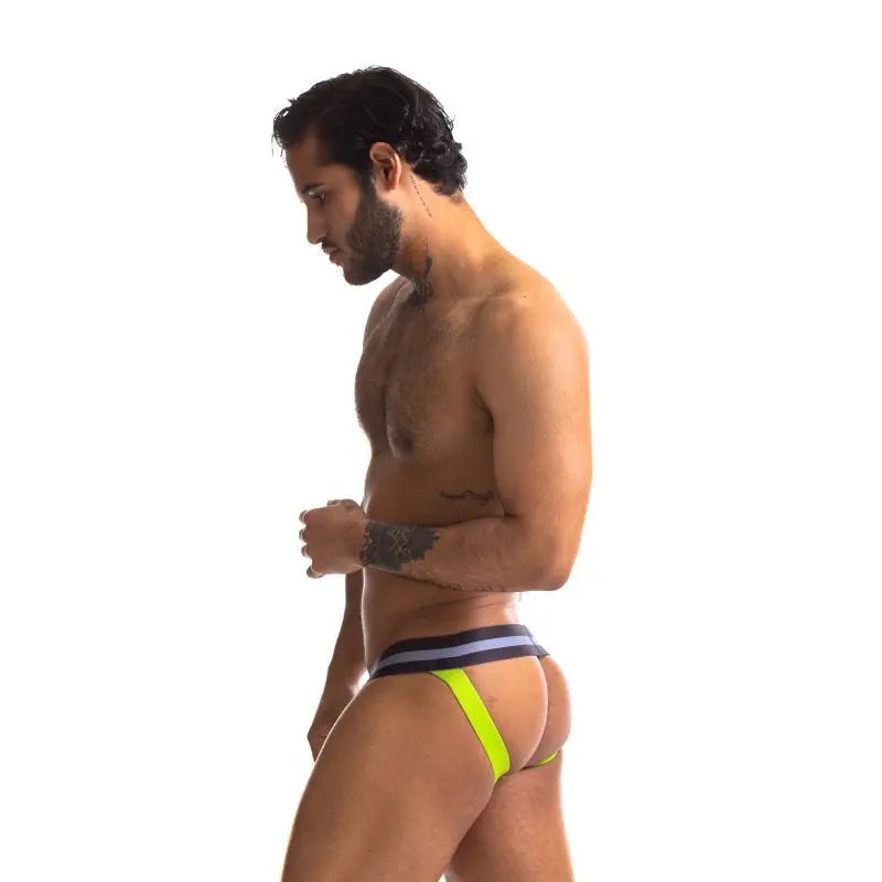 Jersey Jock Black/Black Sport Fucker Discreet Intimate Essentials.