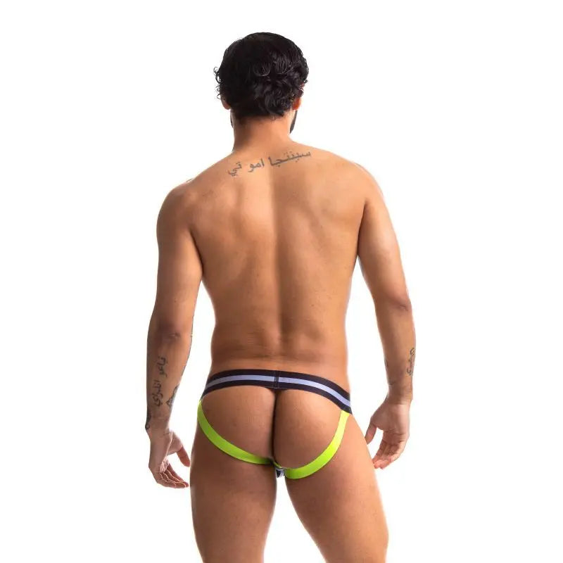 Jersey Jock Black/Black Sport Fucker Discreet Intimate Essentials.
