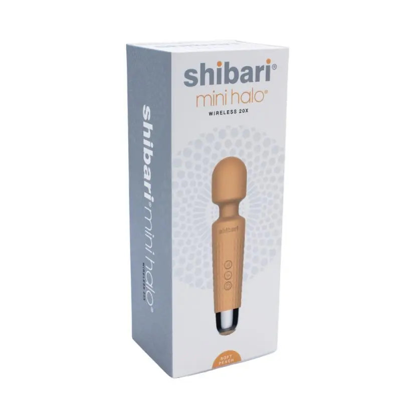 Shibari Mini Wand Halo 20X Peach Shibari Discreet Intimate Essentials.