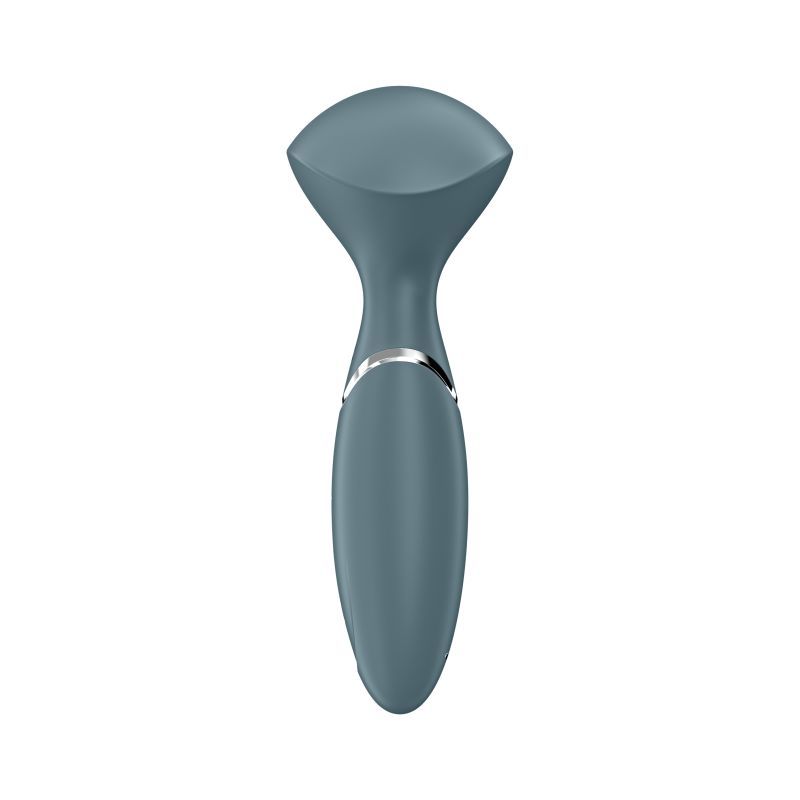 Satisfyer Mini Wand-er in stone grey, a portable silicone massager for on-the-go sensual massages.