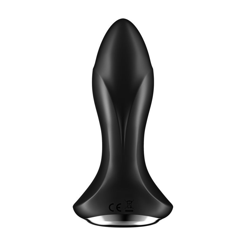 Satisfyer Rotator Plug 1+ Black anal vibrator with internal beads and app control for intimate essentials.