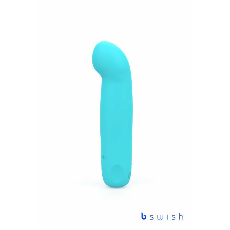 Bcute Curve Infinite Classic electric blue vibrator with a curved tip for targeted pleasure.