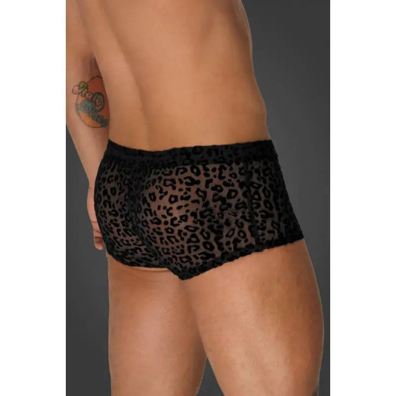 Leopard Flock Short Shorts Noir Discreet Intimate Essentials.