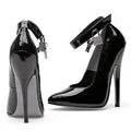 Fetish Pump w Lock and Key Black 6in Ellie Shoes Discreet Intimate Essentials.
