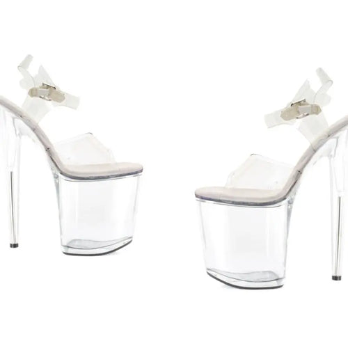 Clear Platform Sandal 8in Ellie Shoes Discreet Intimate Essentials.