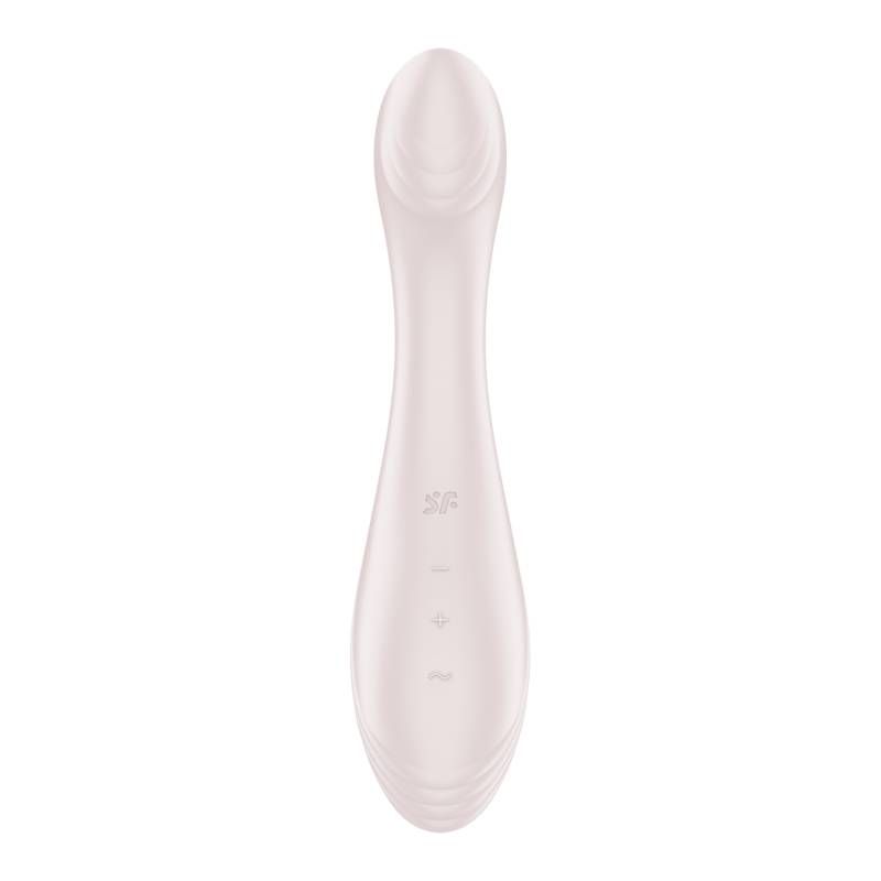 Satisfyer G-Force Beige G-Spot vibrator with multiple modes for enhanced intimacy and pleasure.