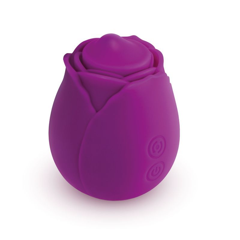 Skins Rose Buddies The Rose Twirls, a purple clitoral stimulation rose toy designed for intimate pleasure and relaxation.